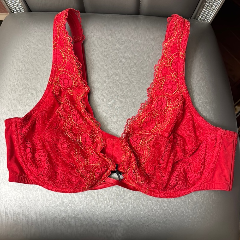 Cacique Red Lace Underwire Bra